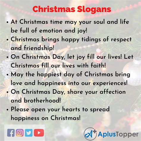 Christmas Slogans: 200+ Unique and Catchy Christmas Slogans  .